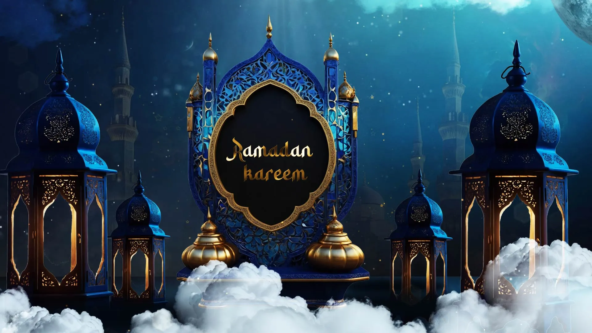 Majestic Eid 3D Greetings Template